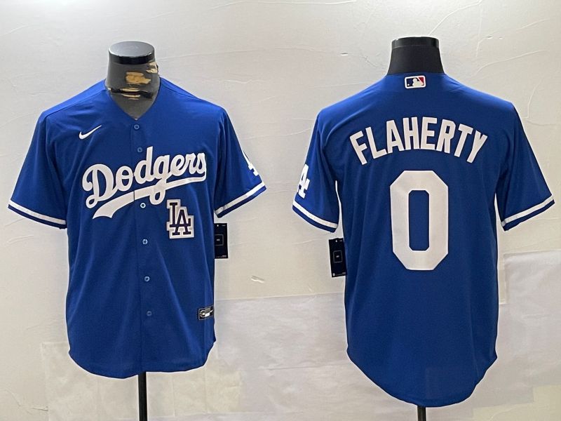 Men Los Angeles Dodgers #0 Flaherty Blue Game 2024 Nike MLB Jersey style 11205->los angeles dodgers->MLB Jersey